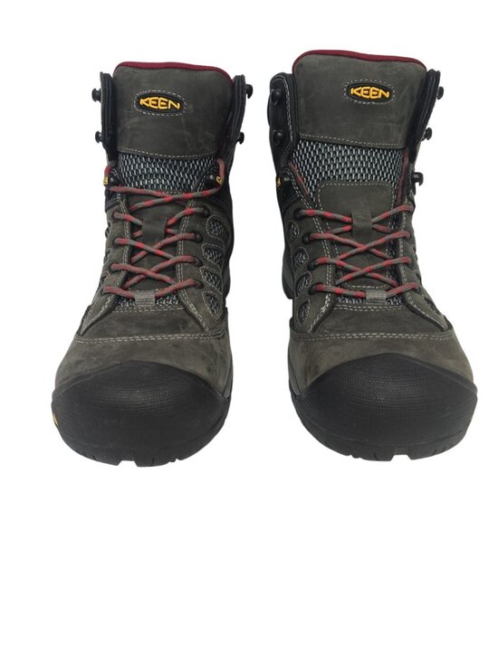 Keen Men\'s Tucson Mid 1009180 Steel Toe Waterproof Work Boot Gray Black Size 11D main image 6